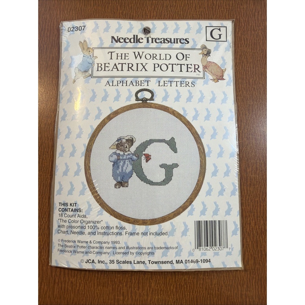 Needle Treasures World Beatrix Potter Alphabet Letters G Cross Stitch Pattern